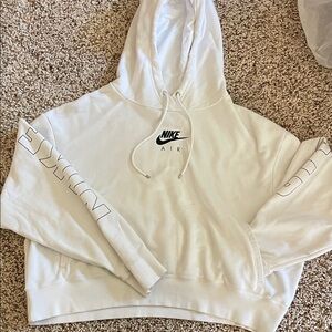 Women’s Nike Air White Cropped Pullover Hoodie
